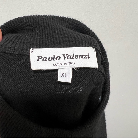 New Paolo Valenzi Women’s Wool & Cashmere Sweater  Mock Neck Size L Black - Picture 7 of 8